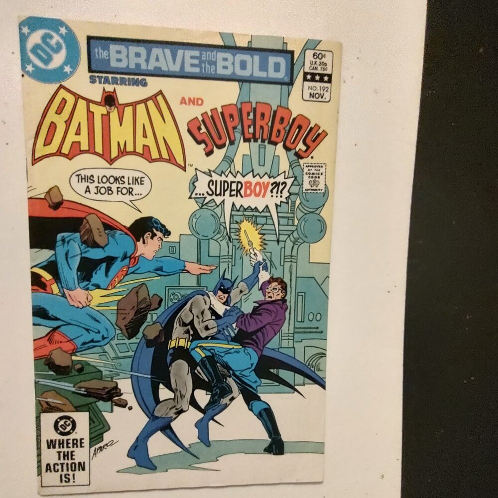 BRAVE AND THE BOLD # 192 BATMAN SUPERBOY COVER BY JIM APARO
